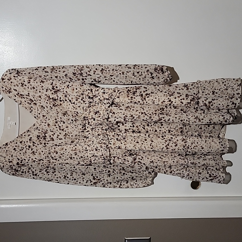 Maurices Cream Long Sleeve Dress